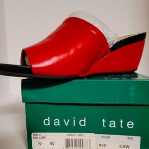 David Tate Classy Casual 8.5 wide Red Sandals